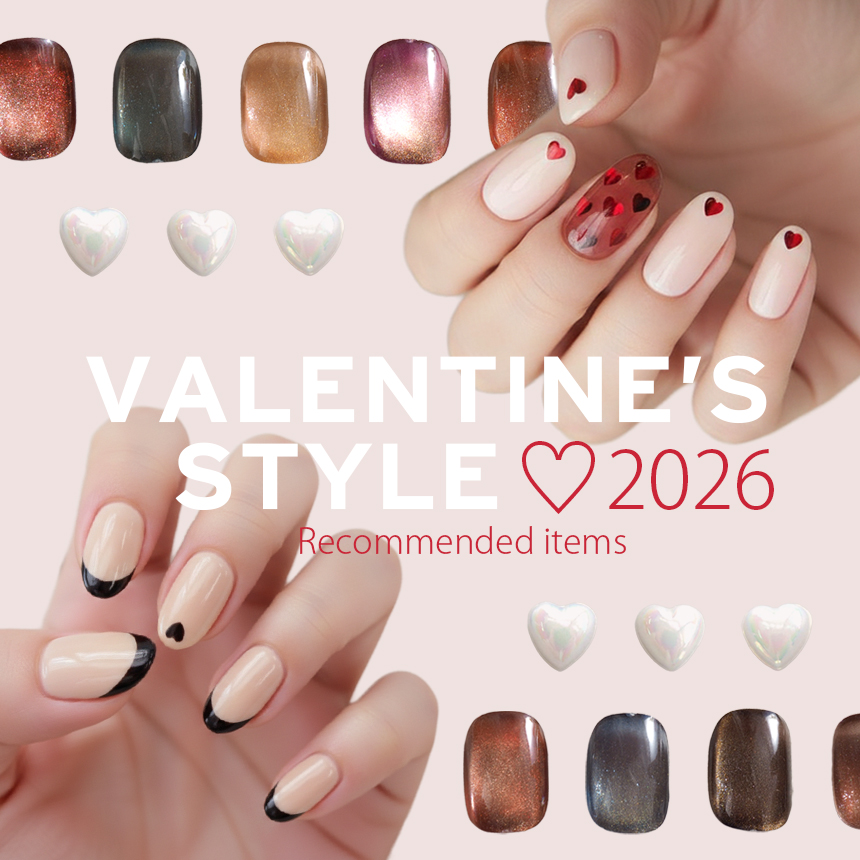 バレンタインネイル