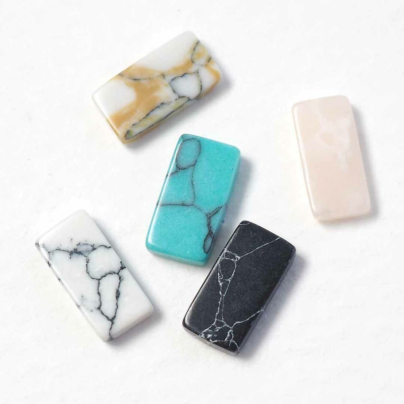 天然石 レクタングル  約4.0×7.0mm 4個入り