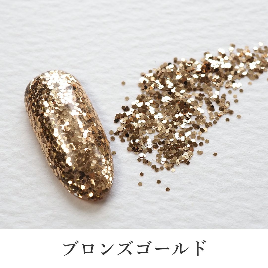 グリッター ゴールド シルバー 系 0.6mm 六角 約2g入り | BLAZE