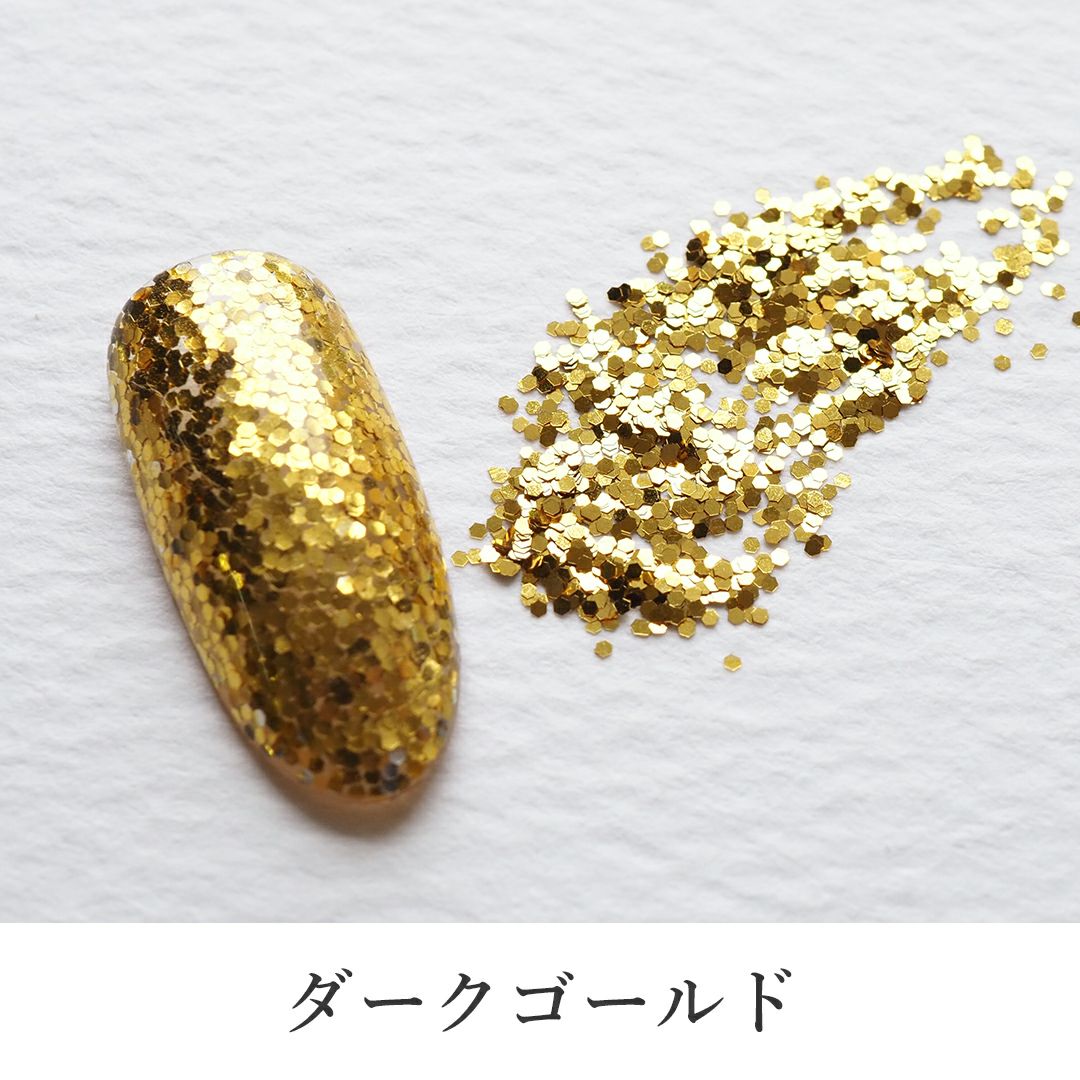 グリッター ゴールド シルバー 系 0.6mm 六角 約2g入り | BLAZE