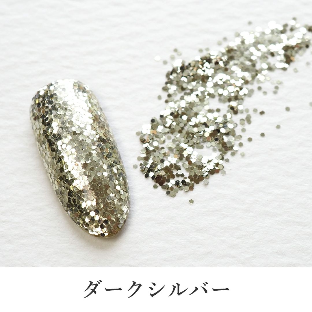 グリッター ゴールド シルバー 系 0.6mm 六角 約2g入り | BLAZE
