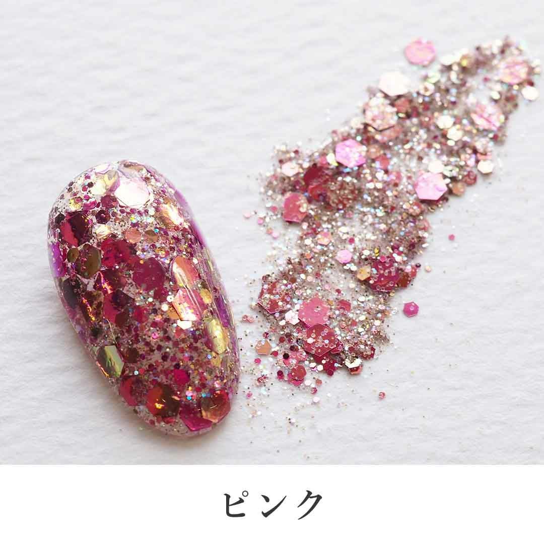 マーメイドグリッター 六角 ランダムサイズ 約2g入り | BLAZE