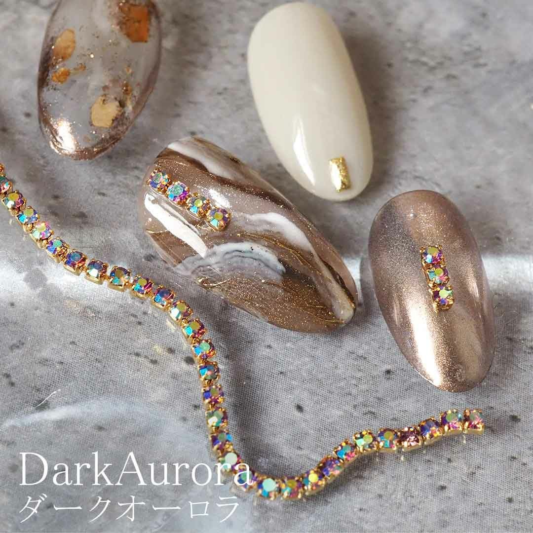 ラインストーンチェーン 約10cm チェーン幅約1.7mm BLAZE×make.N